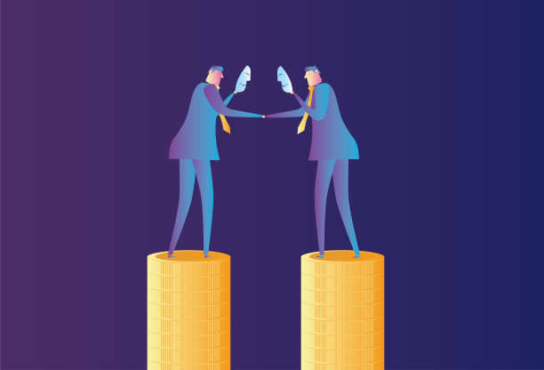 两个蒙面人为了利益合作图片下载