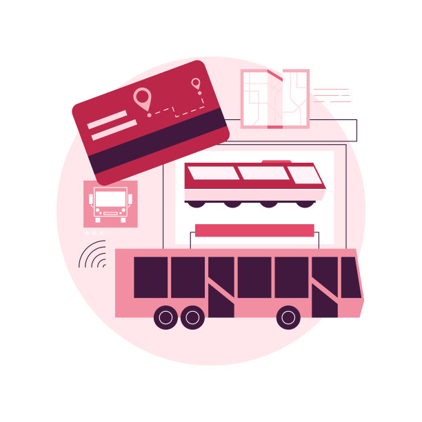 公交出行通票卡的抽象概念图片下载