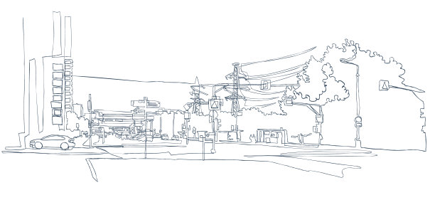 都市风景画是现代都市的一种画法图片下载