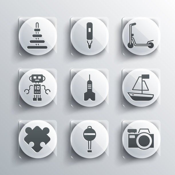 设置拨浪鼓婴儿玩具照片相机玩具船飞镖图片下载