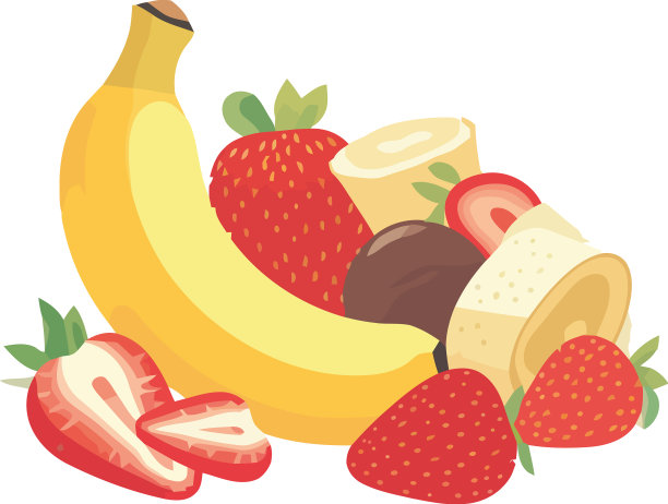 甜的新鲜水果包括香蕉图片下载