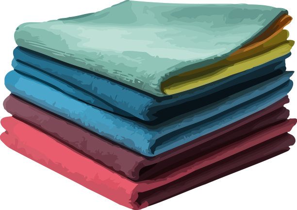 一叠用来清洁的毛巾图片下载