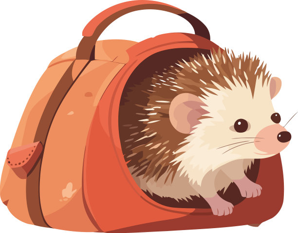 可爱的刺猬拎包图片下载