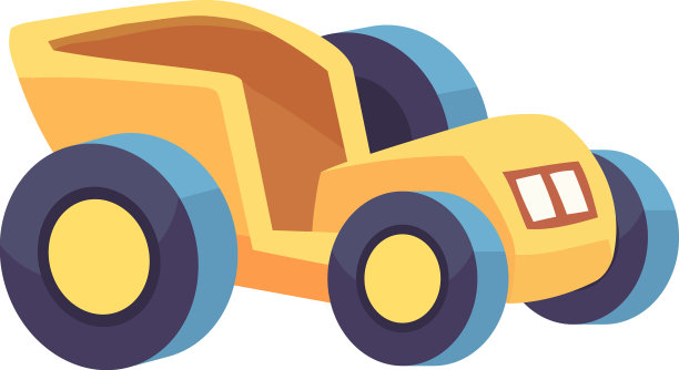 黄色玩具车的儿童图标图片下载