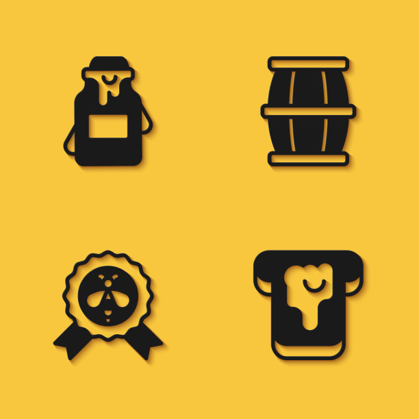 设置一罐蜂蜜面包最好的蜜蜂和木制图片下载