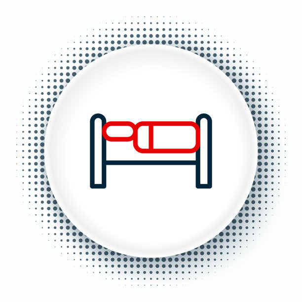 线床图标孤立在白色背景图片下载