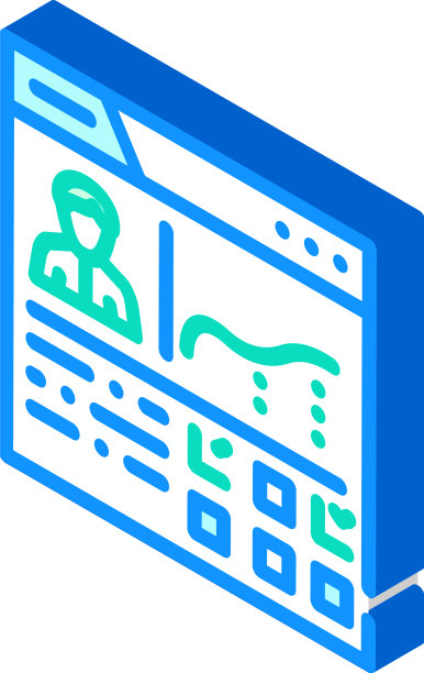 CRM商务营销等距图标图片下载