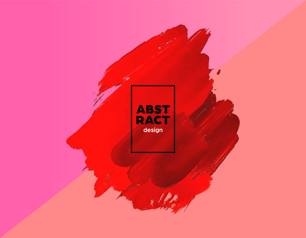 矢量现实红色口红涂抹涂抹彩色背景，化妆品组成，化妆设计，唇彩画笔笔触，美容师背景图片下载