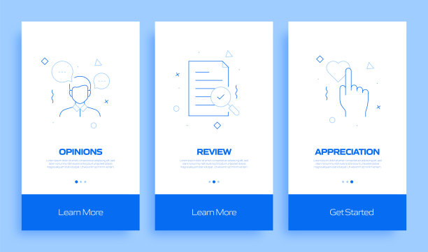 调查和奖状概念在手机上的移动应用程序页面屏幕与平面图标。用户体验，用户界面设计模板矢量插图图片下载