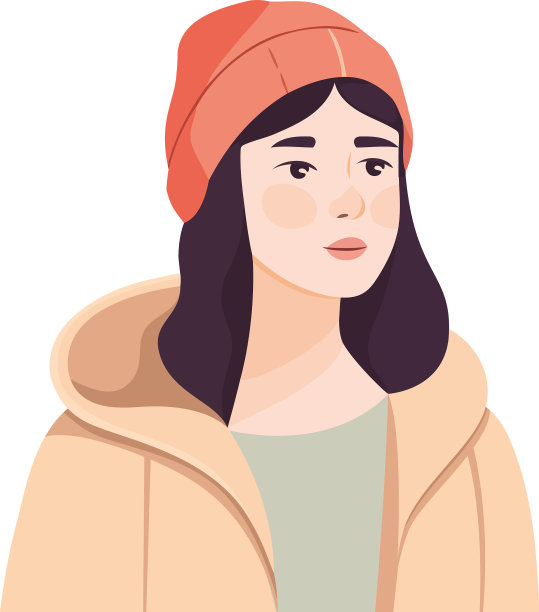 年轻的女人在冬天的时尚微笑图片下载