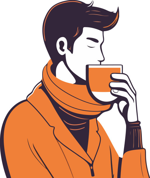 一个人在喝热咖啡图片下载