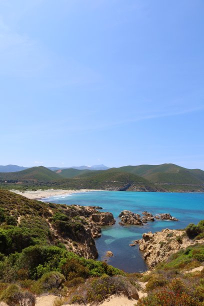 法国科斯的沙漠des Agriates和Ostriconi隐藏的海滩图片下载