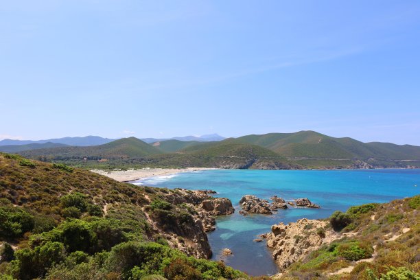 法国科斯的沙漠des Agriates和Ostriconi隐藏的海滩图片下载