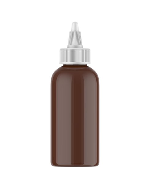 空白白色药用塑料滴管瓶上隔离白色。图片下载