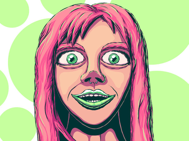 一个长相随意、大眼睛的年轻女子。图片下载