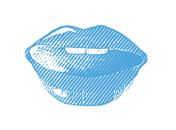 矢量雕刻的女人舔嘴唇图片下载