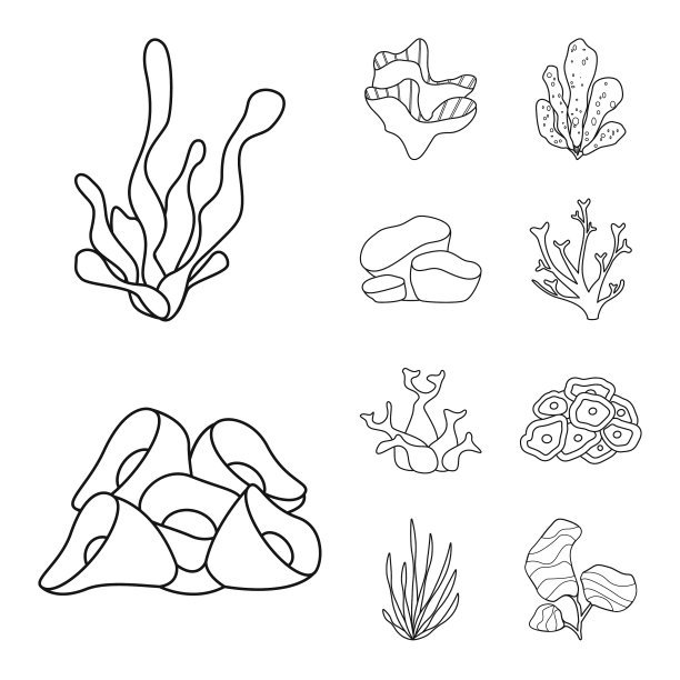 海和海洋符号集图片下载
