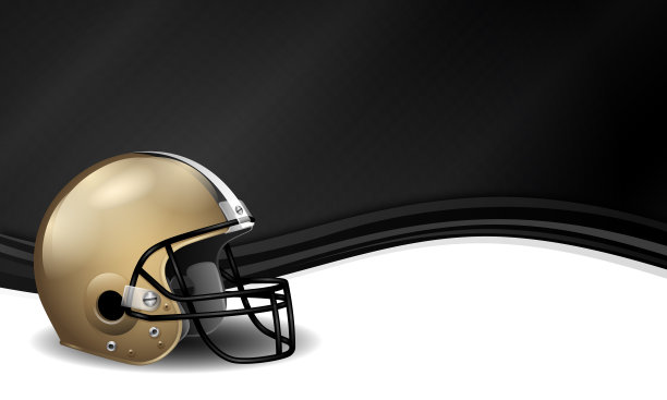 黑色和金色的足球头盔背景图片下载