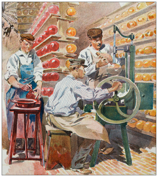 古董插图:伊丹奶酪制作，荷兰图片下载