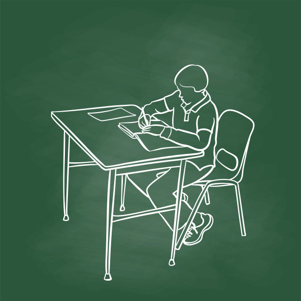 细心的学生黑板图片下载