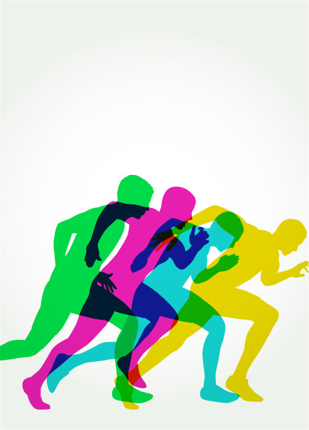 短跑运动员剪影图片下载