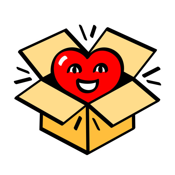 打开礼物。涂鸦风格矢量插图图片下载