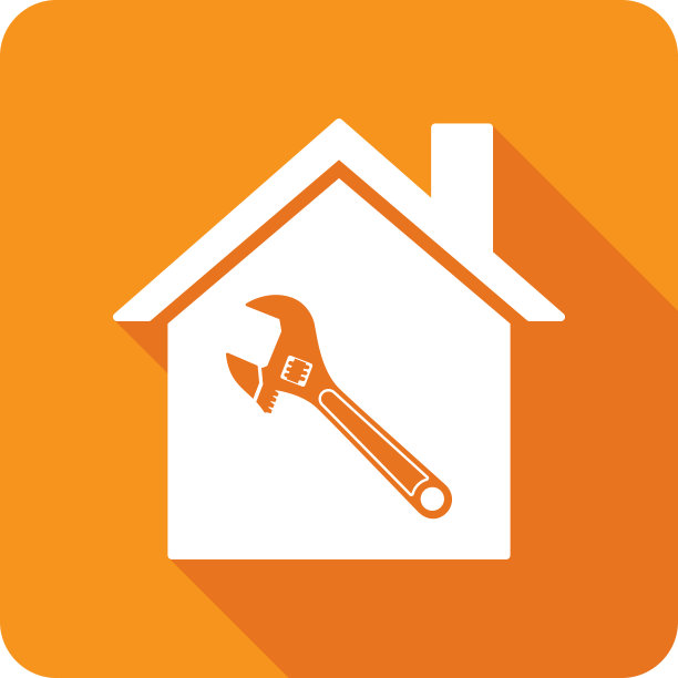 房子扳手图标剪影图片下载