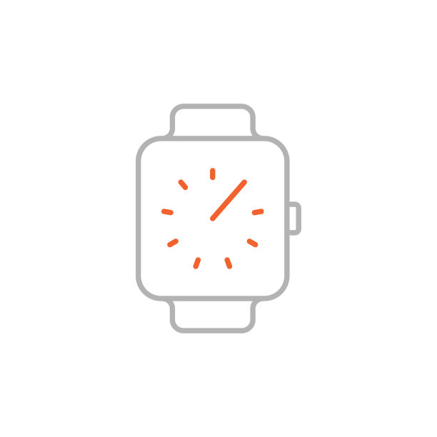 智能手表图标与可编辑的描边图片下载