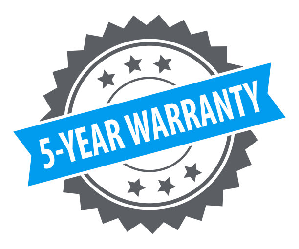 5年保修-印章，印鉴，印章模板。难看的东西效果。向量股票插图图片下载