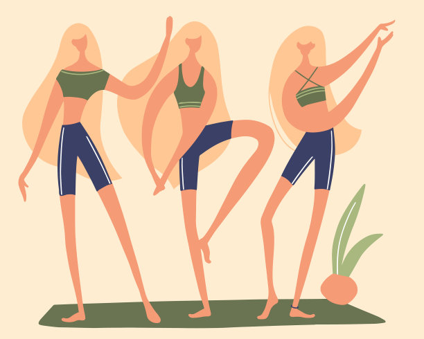 做体操的年轻女孩图片下载