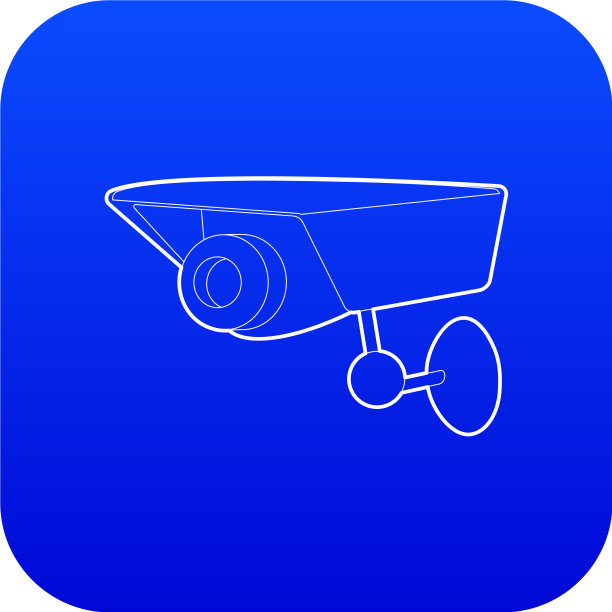 监控摄像头图标蓝色图片下载