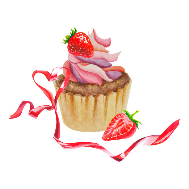 草莓派。蛋糕。情人节。节日糖果图片下载