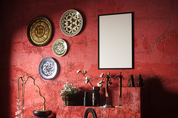 在室内背景中接近模型框架，3d渲染图片下载