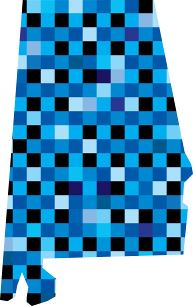 阿拉巴马蓝方格地图图片下载