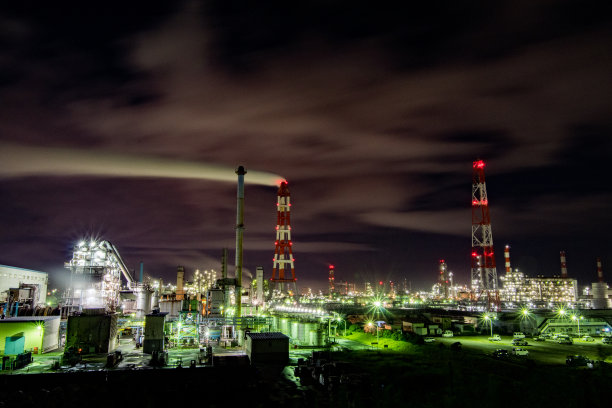 工厂夜景图片下载