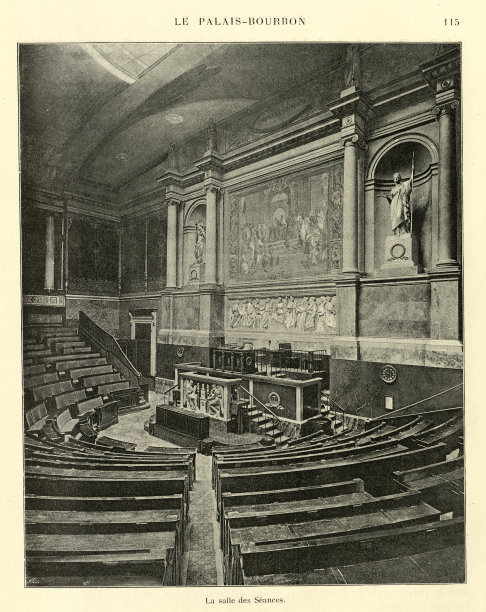 法国巴黎，波旁宫，19世纪图片下载