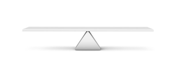 跷跷板3d插图孤立的白色背景。平衡跷跷板3d渲染。三维演示图片下载