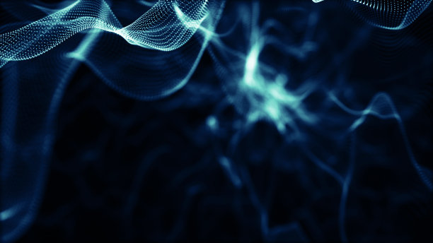 蓝色尘埃抽象光散景运动标题电影背景图片下载