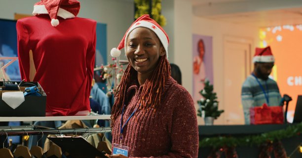 经理检查衣架上的衣服图片下载