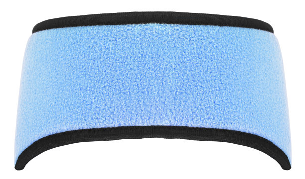 慢跑和运动用的蓝色发带。训练发带隔离在一个白色的背景。图片下载