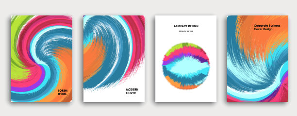 多色书籍封面页设计创意十足图片下载