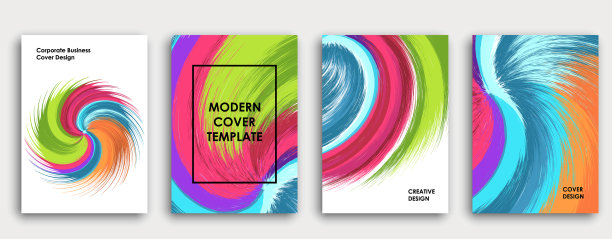 多色书籍封面页设计创意十足图片下载