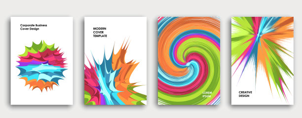 多色书籍封面页设计创意十足图片下载