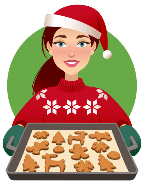 圣诞新鲜烤饼乾图片下载