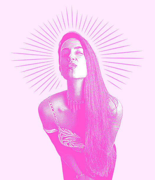 美丽的女人噘起嘴唇等待亲吻图片下载