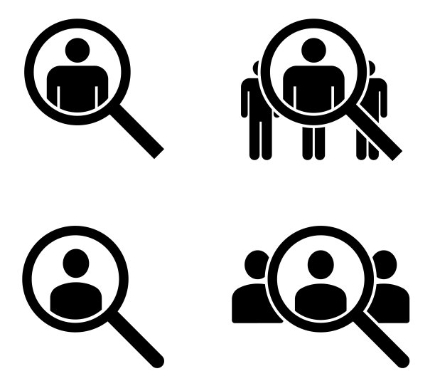 Loupe和人物图标材料图片下载