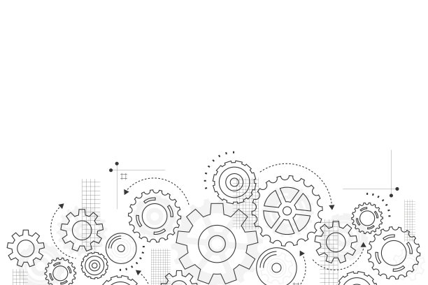 摘要齿轮机构背景。机技术。矢量图图片下载