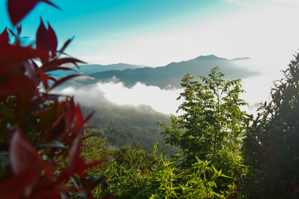从潘坦茄子，亚齐中部，亚齐，印度尼西亚的山景图片下载