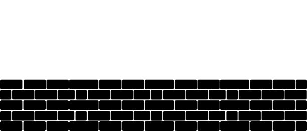 砖墙-矢量插图隔离在白色背景上图片下载