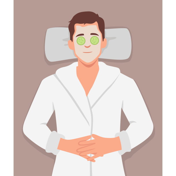 男士在脸上敷上美容面膜，使用有机面霜来去除皱纹，使皮肤恢复活力。男士使用卫生美容面膜图片下载